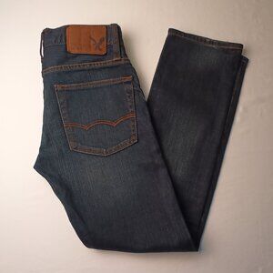 Mens American Eagle Jeans Size 26x28 Slim Leg Dark Wash